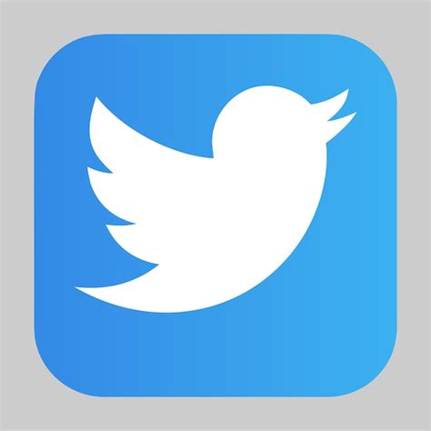 Icono Cuadrado Del Logo De Twitter Vector Premium