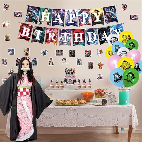 Buy Demon Slayer Birthday Party Supplies 103 Pcs Demon Slayer
