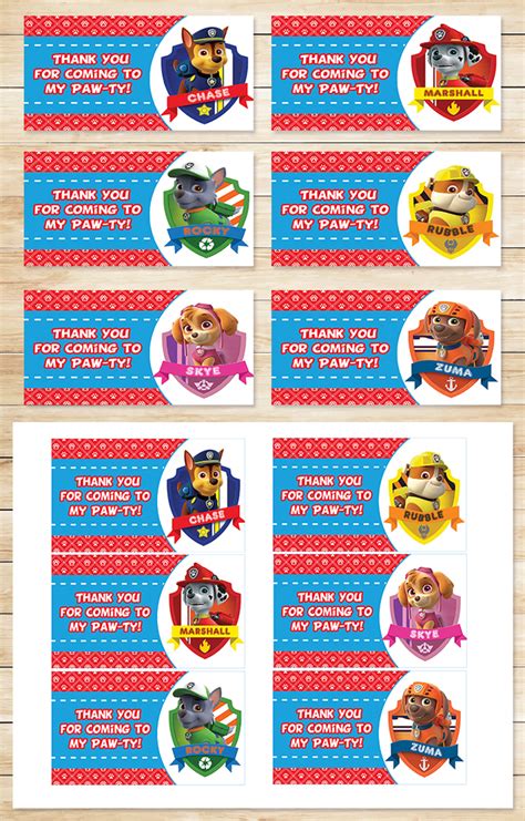 Below is our gallery of printable paw patrol sheets to print. Paw Patrol Party Tags Red * Paw Patrol by ...