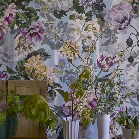 Delft Flower Grande Sky Wallpaper Designers Guild Wallpaper