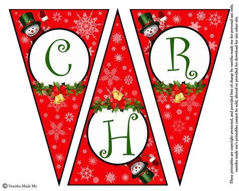 Free Printable Christmas Banner Free Printable A To Z