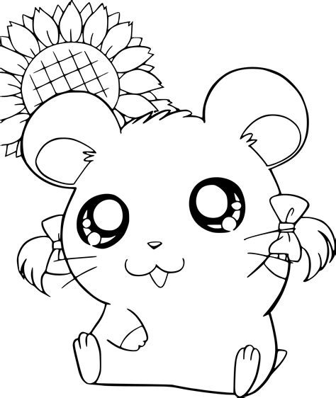 Coloriage Petit Hamster Hamtaro à Imprimer