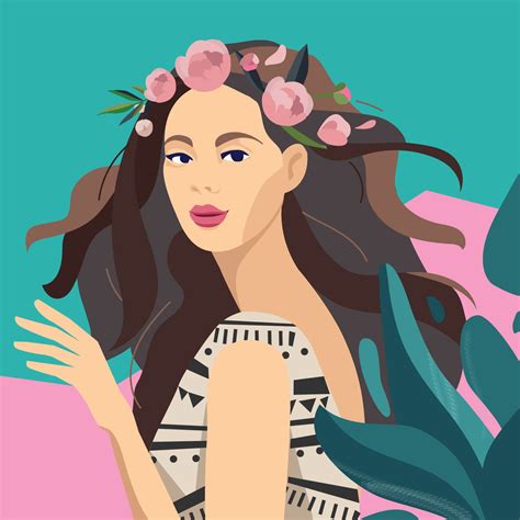 Colorful Portrait Illustrations for Different Hair Types | Illustration ...