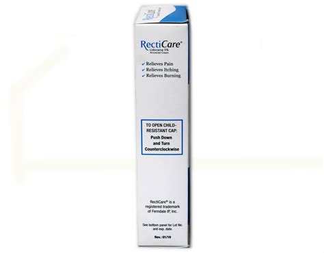 Recticare Anorectal Lidocaine 5 Cream Topical Anesthetic Cream For Treatment Of Hemorrhoids
