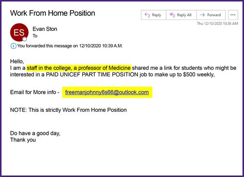 Diving Into Scam Emails At Northwestern Information Technology