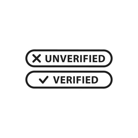 Verified And Unverified Icon Vector 8043128 Vector Art At Vecteezy