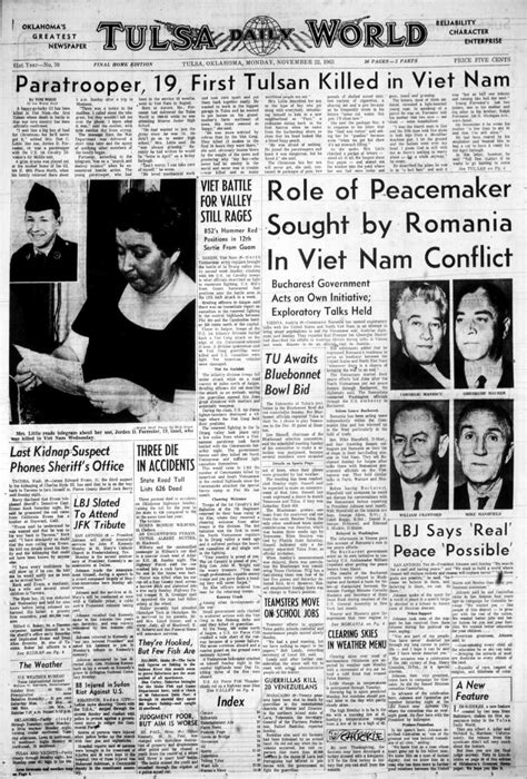Nov 22 1965 Tulsa World Page