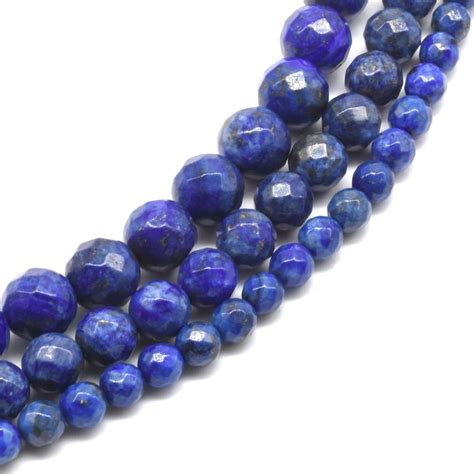 Faceted Lapis Lazuli Beads 6mm 8mm 10mmm Round Blue Lapis Etsy