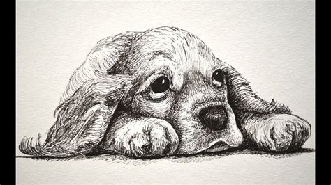 Sad Puppy Drawing