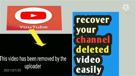 How To Recover Youtube Channel Videorecover Youtube Deleted Video
