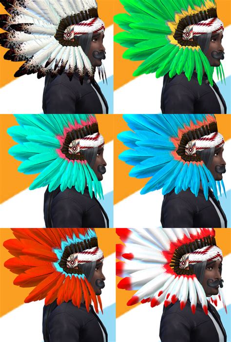 Feathered Headdress Sims 4 Headwear