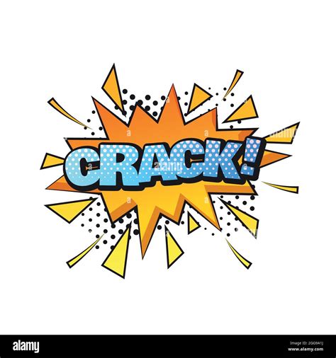 Crack Comic Text Speech Bubble Sound Effect Bang Cloud Icon Of Color