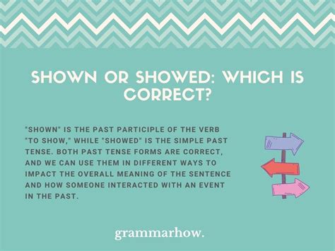 Shown Vs Showed Difference Explained Helpful Examples