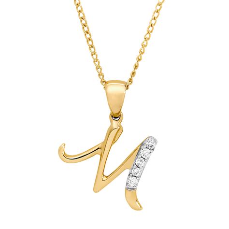 Check spelling or type a new query. Initial Pendant with Diamonds in 10ct Yellow Gold