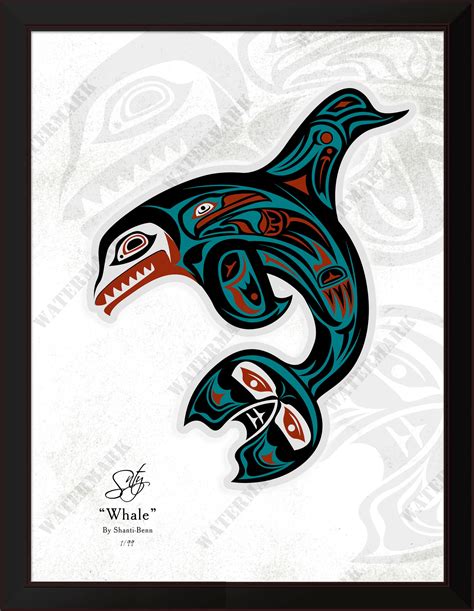 Native Whale Art Print Ltd Edition Etsy