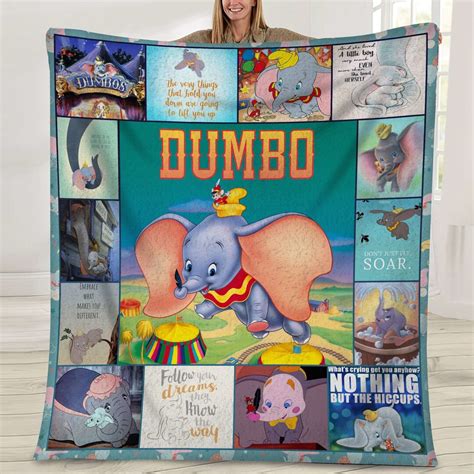 Dumbo Blanket Follow Your Dream Blanket Elephant Dumbo Timothy Mouse