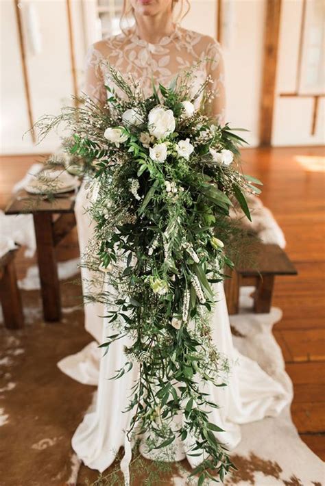 Gorgeous Cascading Wedding Bouquets See More Weddingforward