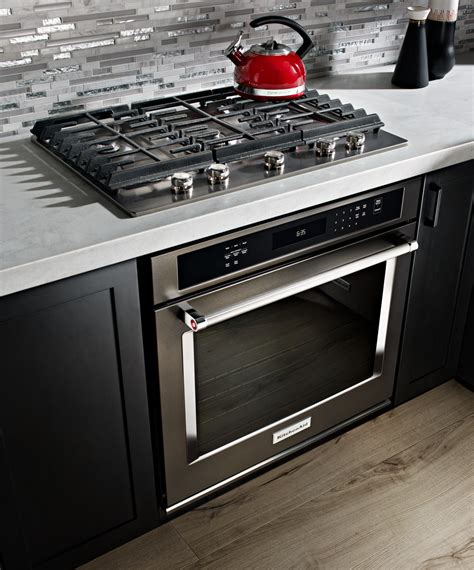 Kitchenaid Black Stainless Steel Convection Wall Oven 50 Cu Ft