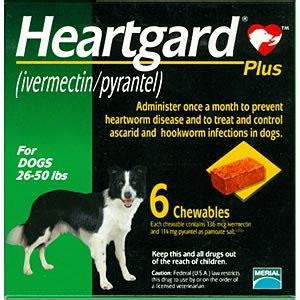 Heartgard will help keep your cat safe from the scourge of heartworm. Heartgard Plus For Dogs 26 50 Lbs Green 6 Chewables ...