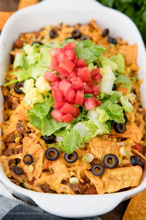 That might have something to do with it. Dorito Taco Salad Casserole | Recipe | Shredded lettuce ...