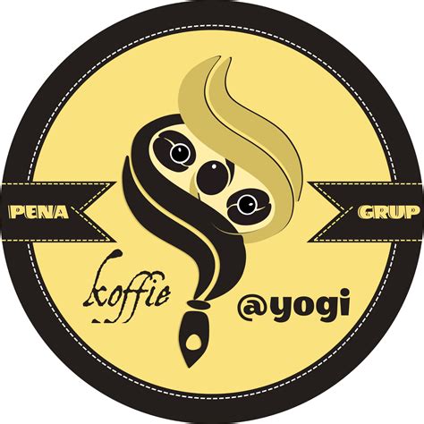 Desain Pin Pena Coffee Yogi Inkscape 091