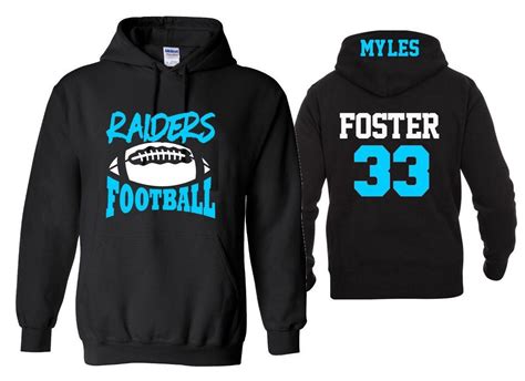 Football Hoodie Customize Team And Colors Football Spirit Etsy