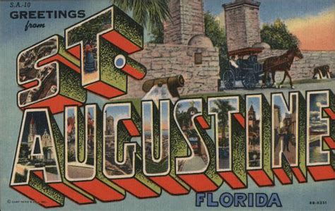 Greetings From St Augustine Florida Postcard