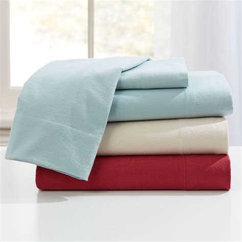 Cotton Flannel Solid Sheet Set Plus Size Sheets Brylane Home