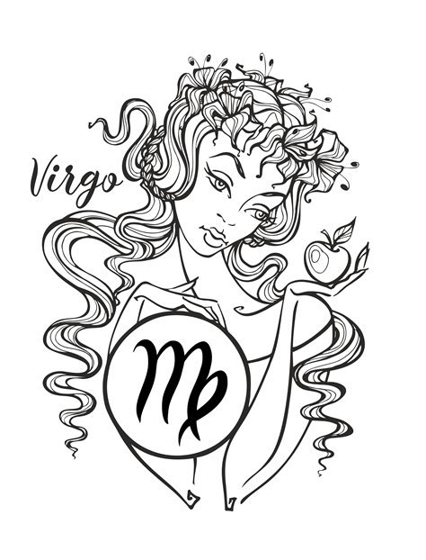 Virgo Constellation Coloring Page Free Printable Colo