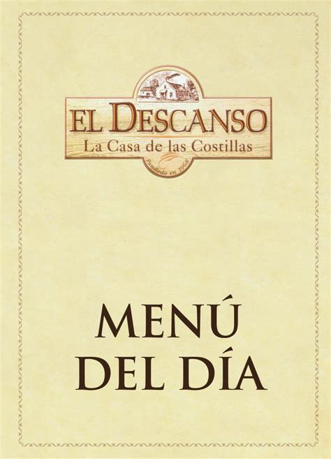 Menú Del Día Restaurantes Finca Del Valle
