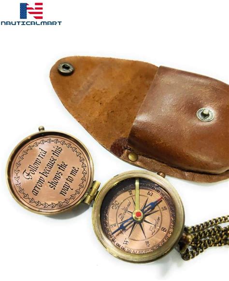Nauticalmart Brass Compass Follow Your Inner Compass Quote
