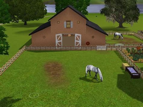 Adoreible Sims 3 Horses Horse Barn Grazing Fields And Vegetable Garden