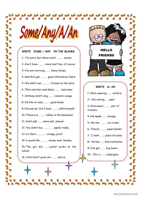 Someany A An English Esl Worksheets Pdf And Doc