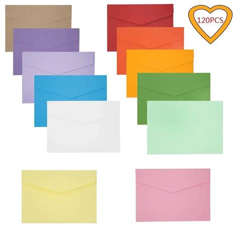 Buy Colored Envelopes 120 Pieces Small Colorful Envelopes Mini