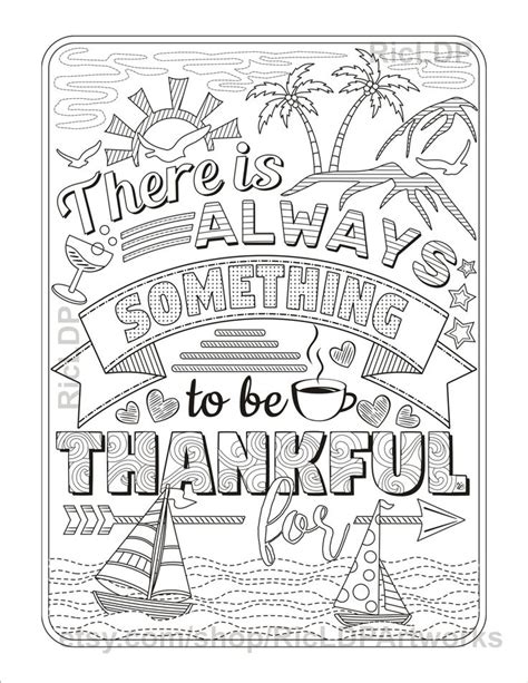 thankful  gratitude etsy quote coloring pages