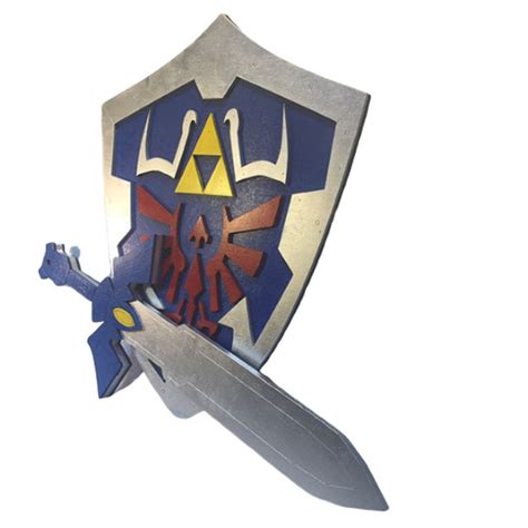 legend of zelda sword and shield hylian shield and master sword set
