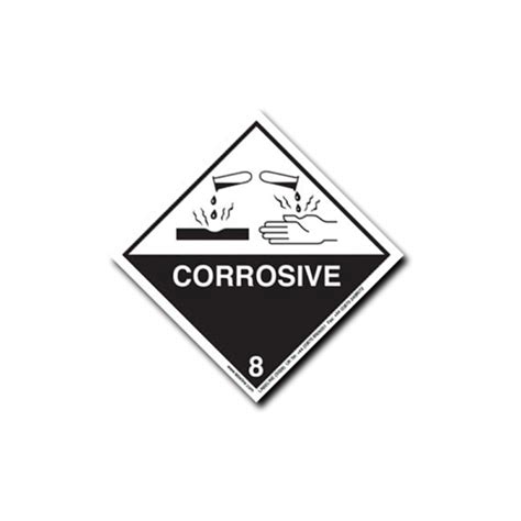 Class Corrosive Label Dangerous Goods Labels Labeline Eu