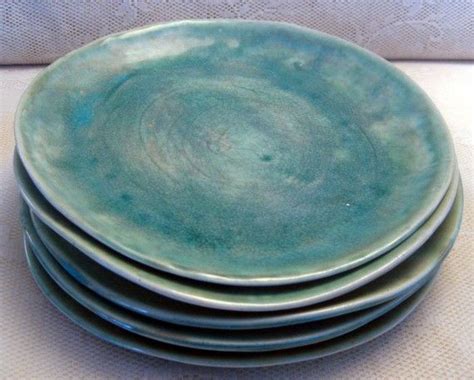 Handmade Ceramic Plates Dinnerware Wedding Ts Set Of 6 Etsy