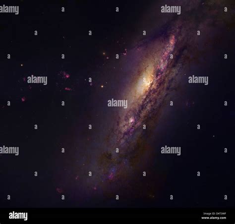 Ngc 660 Polar Ring Galaxy In Pisces Stock Photo Alamy
