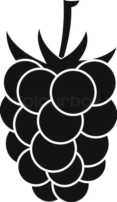 Blackberry fruit icon. Simple illustration of blackberry fruit vector icon for web | Stock ...