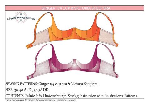 2 Bra Sewing Patterns Pattern Pdf 14 And 12 Cup Bra Etsy In 2020 Bra Sewing Bra Sewing