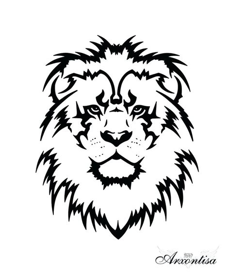Lion Outline Vector At Collection Of Lion Outline