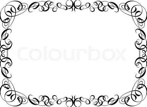 Kalligrafi Ornamental Dekorativ Ramme Stock Vektor Colourbox