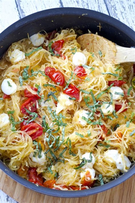 Spaghetti Squash Caprese Fashionable Foods
