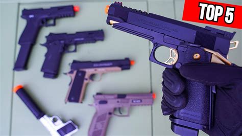 Top 5 Airsoft Pistols Money Can Buy Reviewshooting Test Youtube