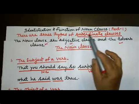 It can be used as the subject, direct object, indirect object, object of a preposition, subject complement, or appositive. Identification & Function of Noun Clause ( Part-1) - YouTube