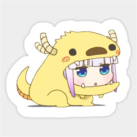 Kanna Dragon Kobayashi Miss Kobayashis Dragon Maid Sticker Teepublic