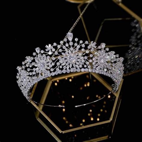 Silver Wedding Crystal Bridal Tiara Wedding Hair Accessories Etsy