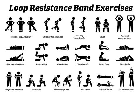 Loop Resistance Mini Band Exercises Stretch Stretching Gym Etsy Band Workout Mini Band
