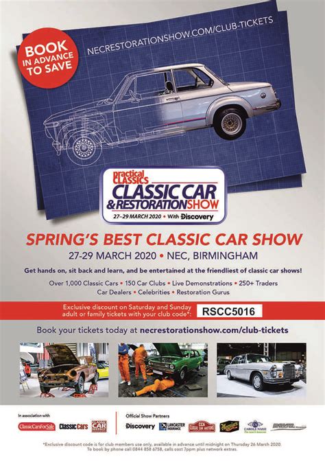 Nec Classic Car And Restoration Show March 2020 Ticket Code Past Events